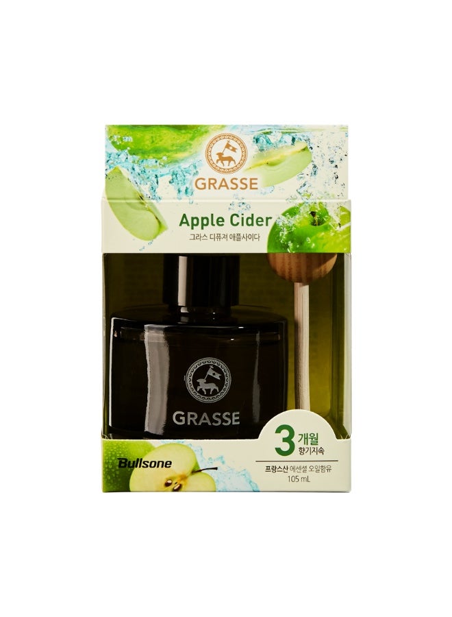 Bullsone Apple Cider Scent Grasse Luxury Car & Home Diffuser 105ml – Natural Essential Oil Air Freshener with French Perfume - Image 1